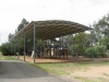 Steel curved roof school playground cover - Dimboola, Western Victoria