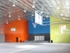 Indoor school sports centre, steel building gable roof - Mildura, Victoria
